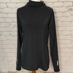 Champion Black Duo Dry Cowl Neck Pullover Size L